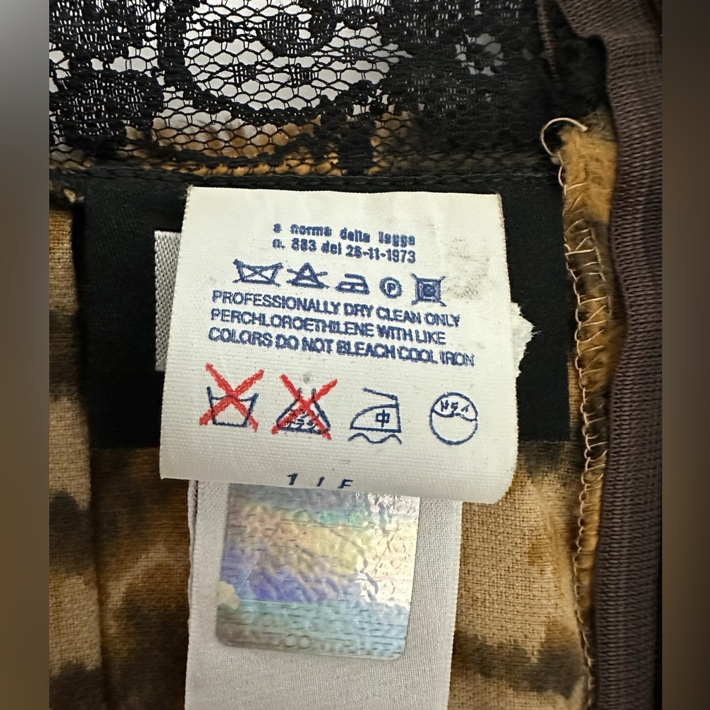 D&G Dolce & Gabbana Tiger Faux Fur Slip Dress Lace Vintage Y2K 38 (IT) / 2 (US) - Picture 6 of 11